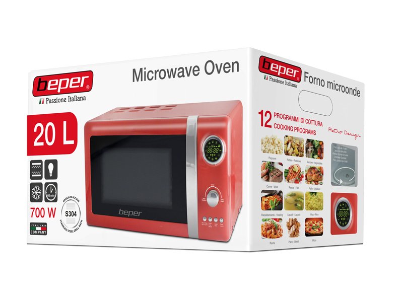Forno microonde - ROSSO - Beper