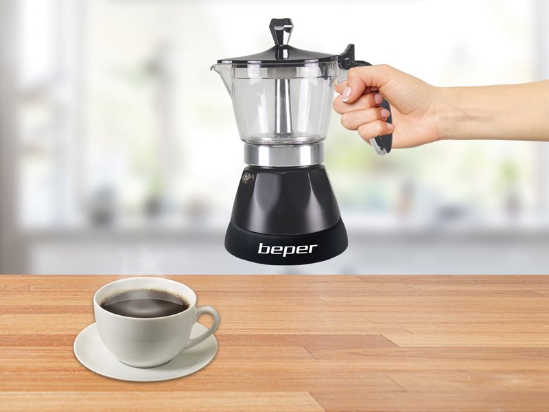 CAFFETTIERA ELETTRICA 3 tazze Lucilla Beper BC.040N Nera 