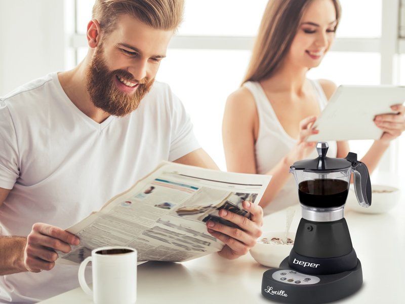 Electric Espresso Coffee Maker with timer - Beper