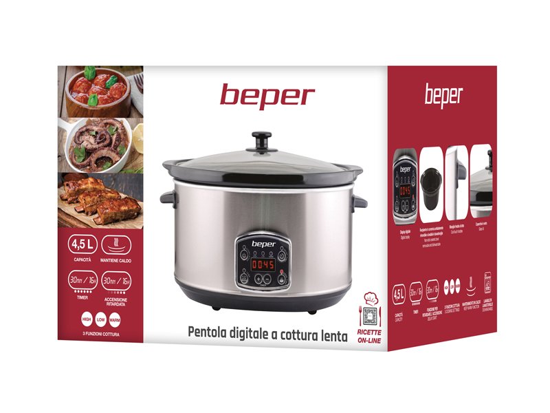 Slow cooker - Pentola digitale per la cottura lenta - Beper