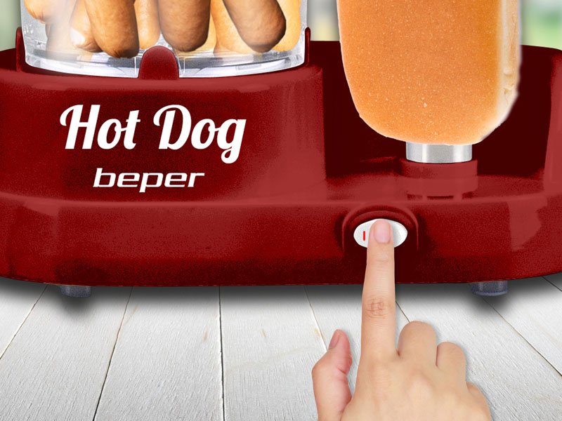 750 W Rosso Plastica Hot dog BEPER Macchina 