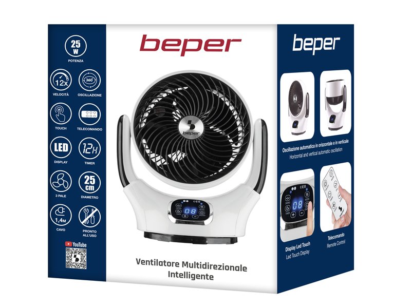 Beper P206VEN600 Ventilateur mural avec télécommande et minuteur :  : Cuisine et Maison