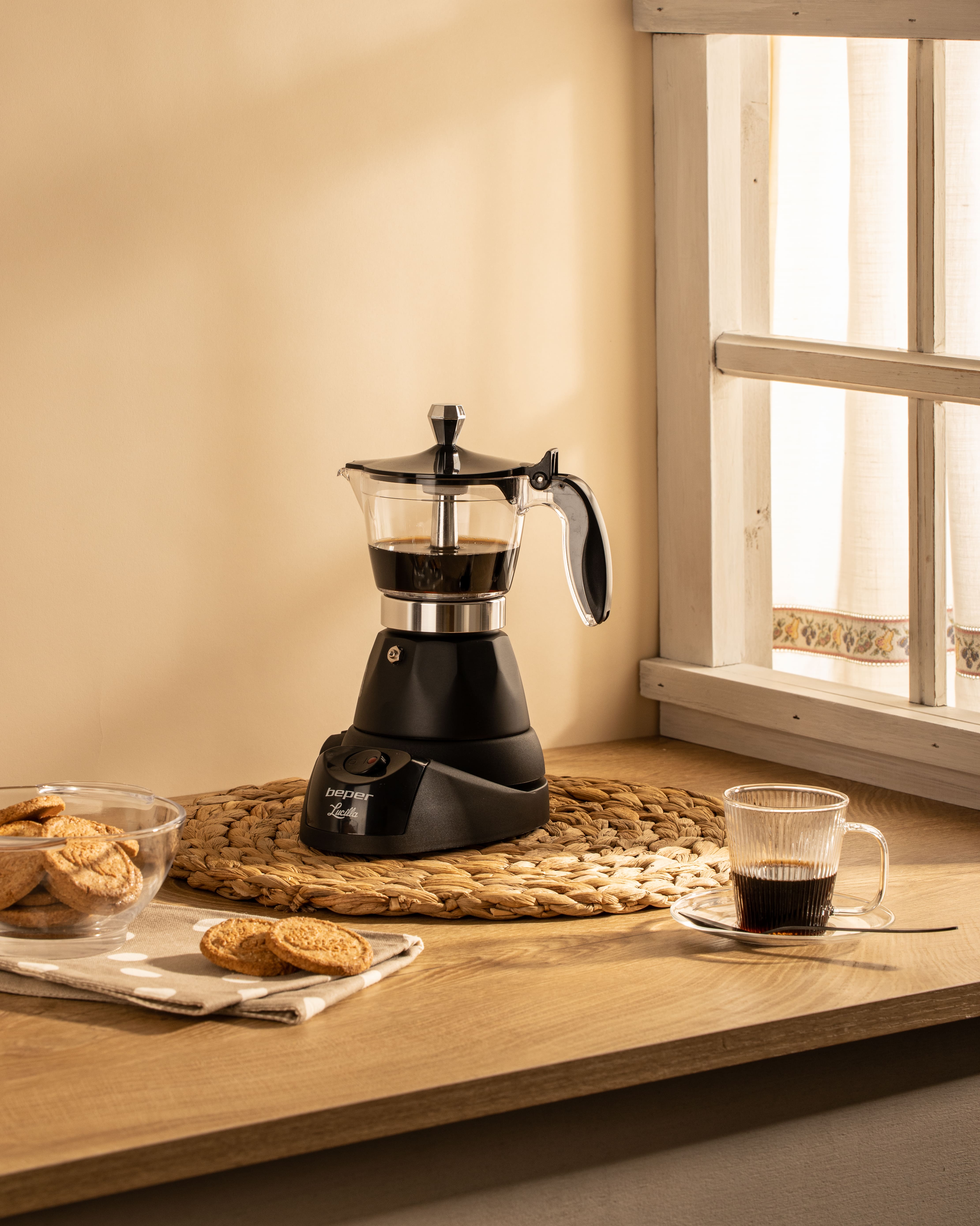 Electric Espresso Coffee Maker with timer - Beper